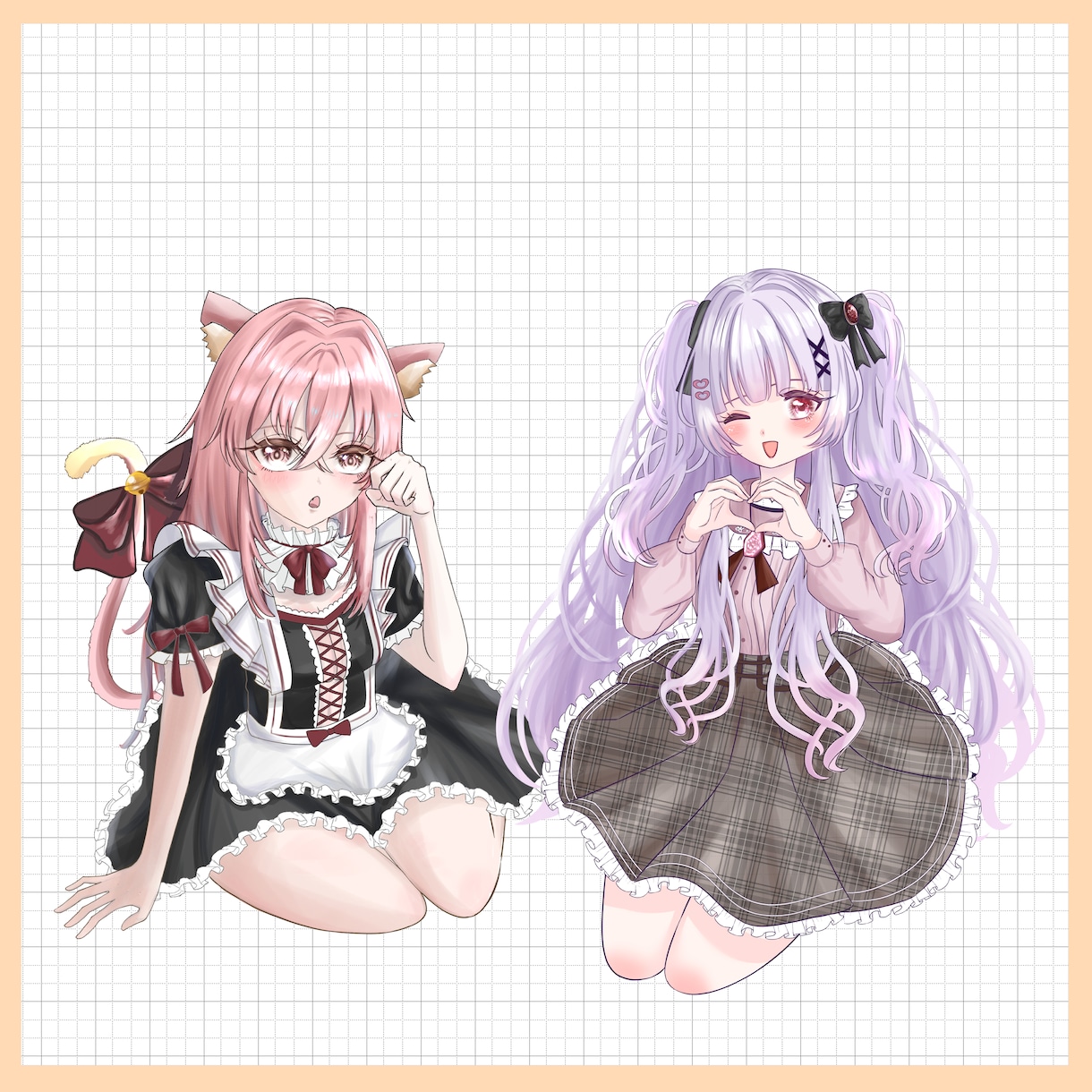 Vtuber・TRPGなど全身立ち絵を制作します Live2Dで使用するためのパーツ分けにも対応しています イメージ5