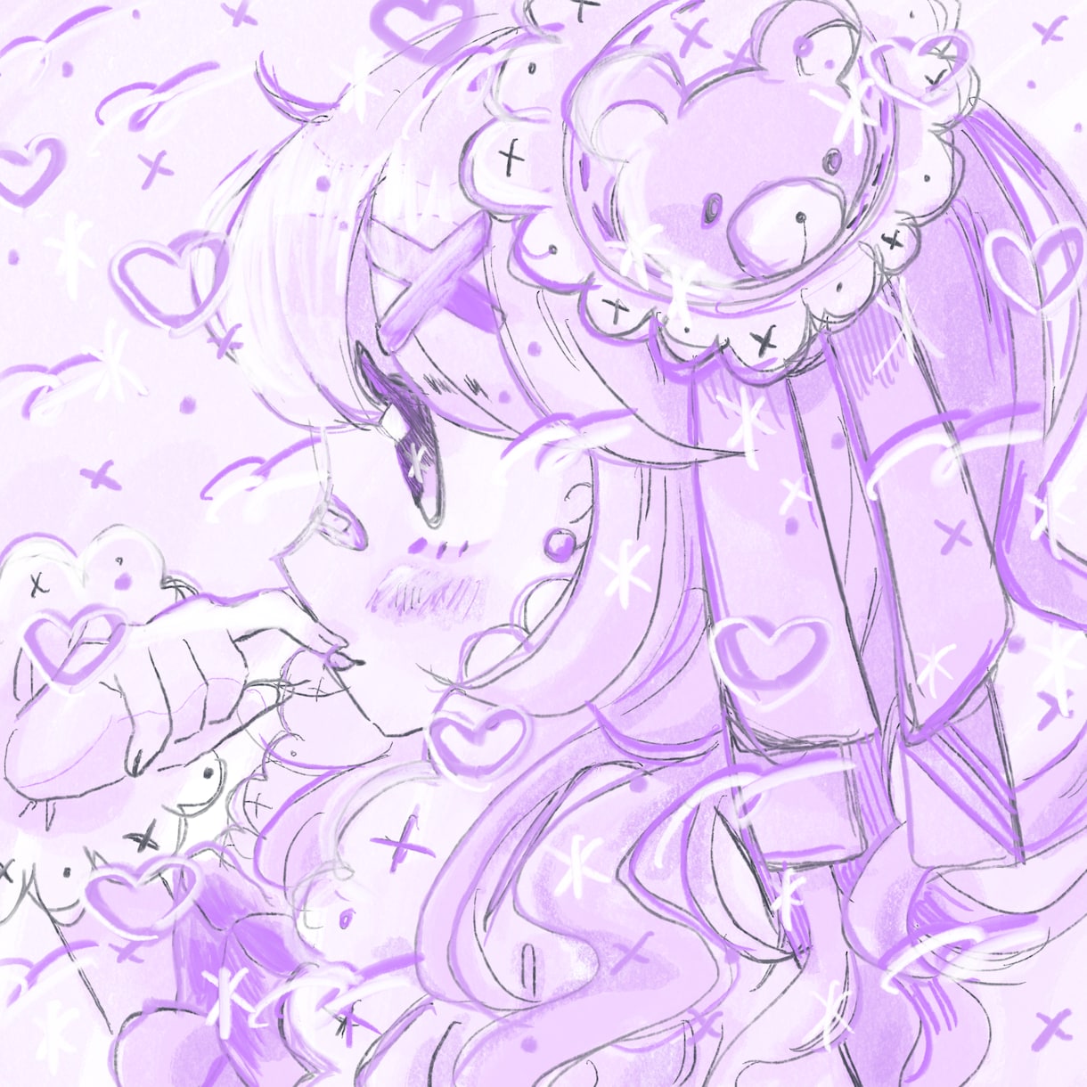 ゆめかわなイラストアイコンを描きます ふわふわな絵柄の可愛いアイコンを描きます！ イメージ4