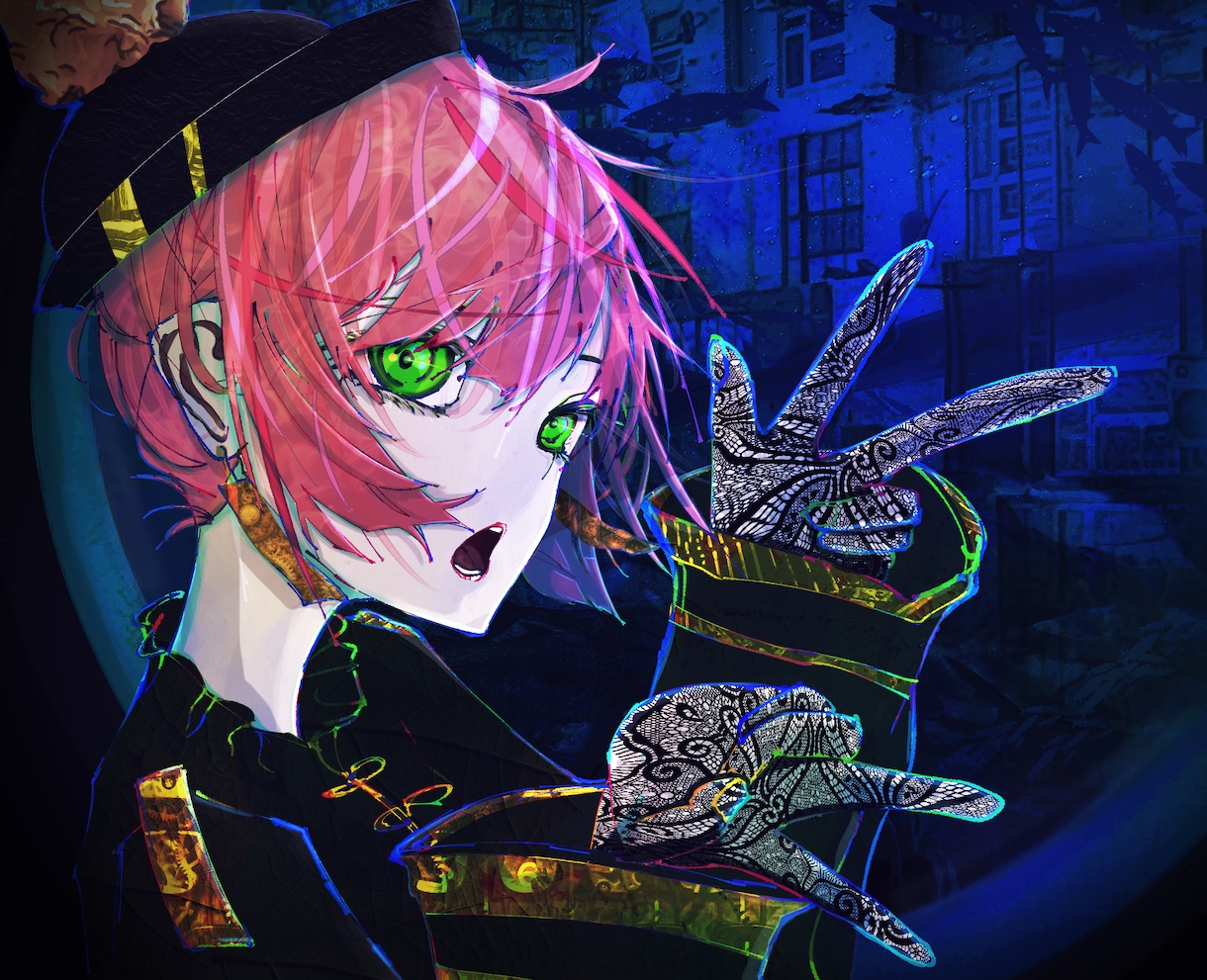 ダークで美しい、目を引くアイコン、イラスト描きます 商用利用可！ダークな絵柄が好きな人必見！ イメージ2