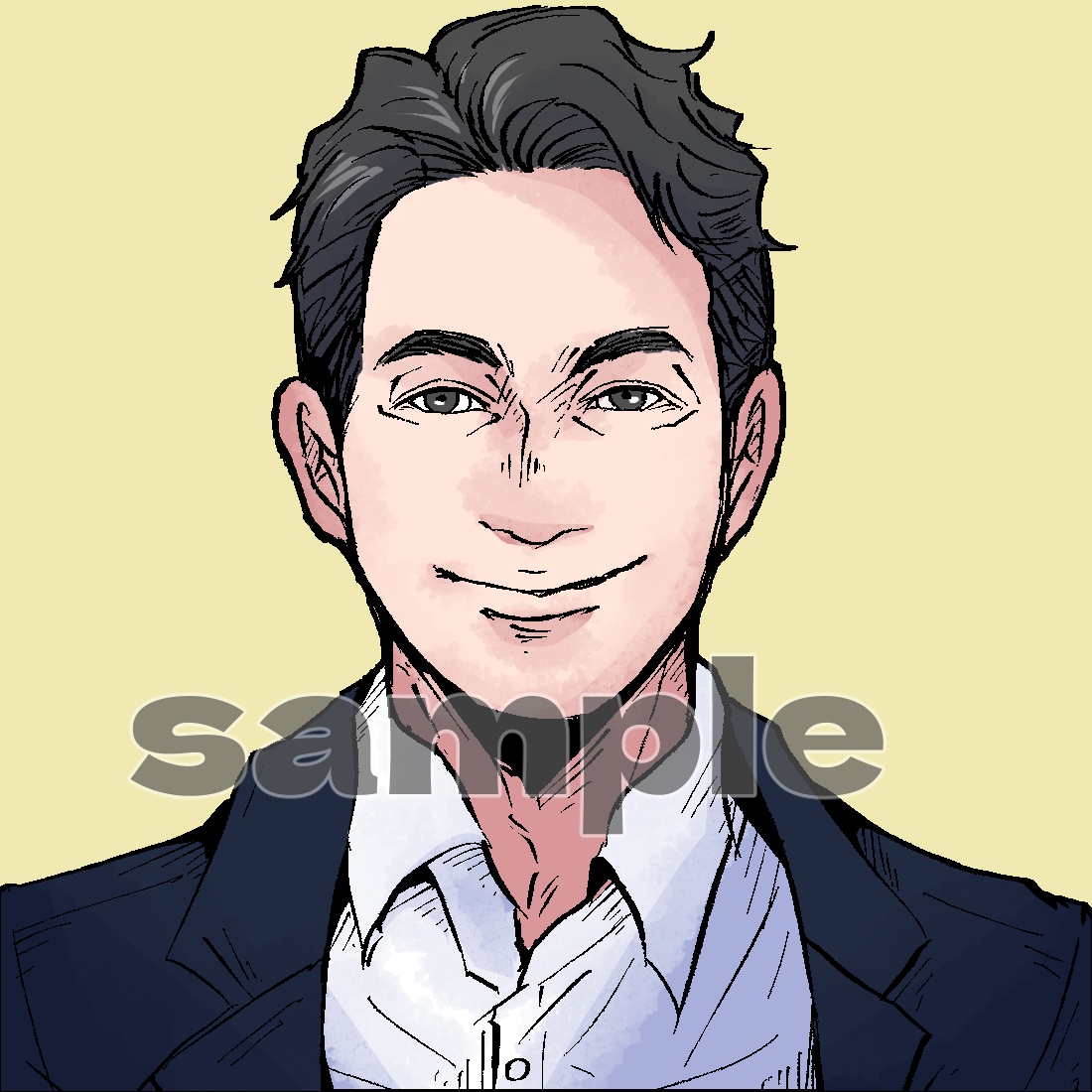 プロのイラストレーターが好印象男前アイコン描きます マッチョな筋肉が得意な個性的なアメコミ風絵★似顔絵風可 イメージ9