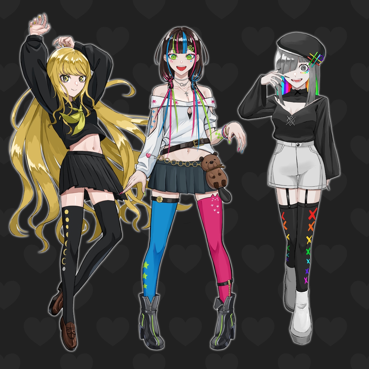 色濃いめTRPGなどに使える全身イラスト描きます かっこかわいいタッチで貴方の理想を再現します イメージ3
