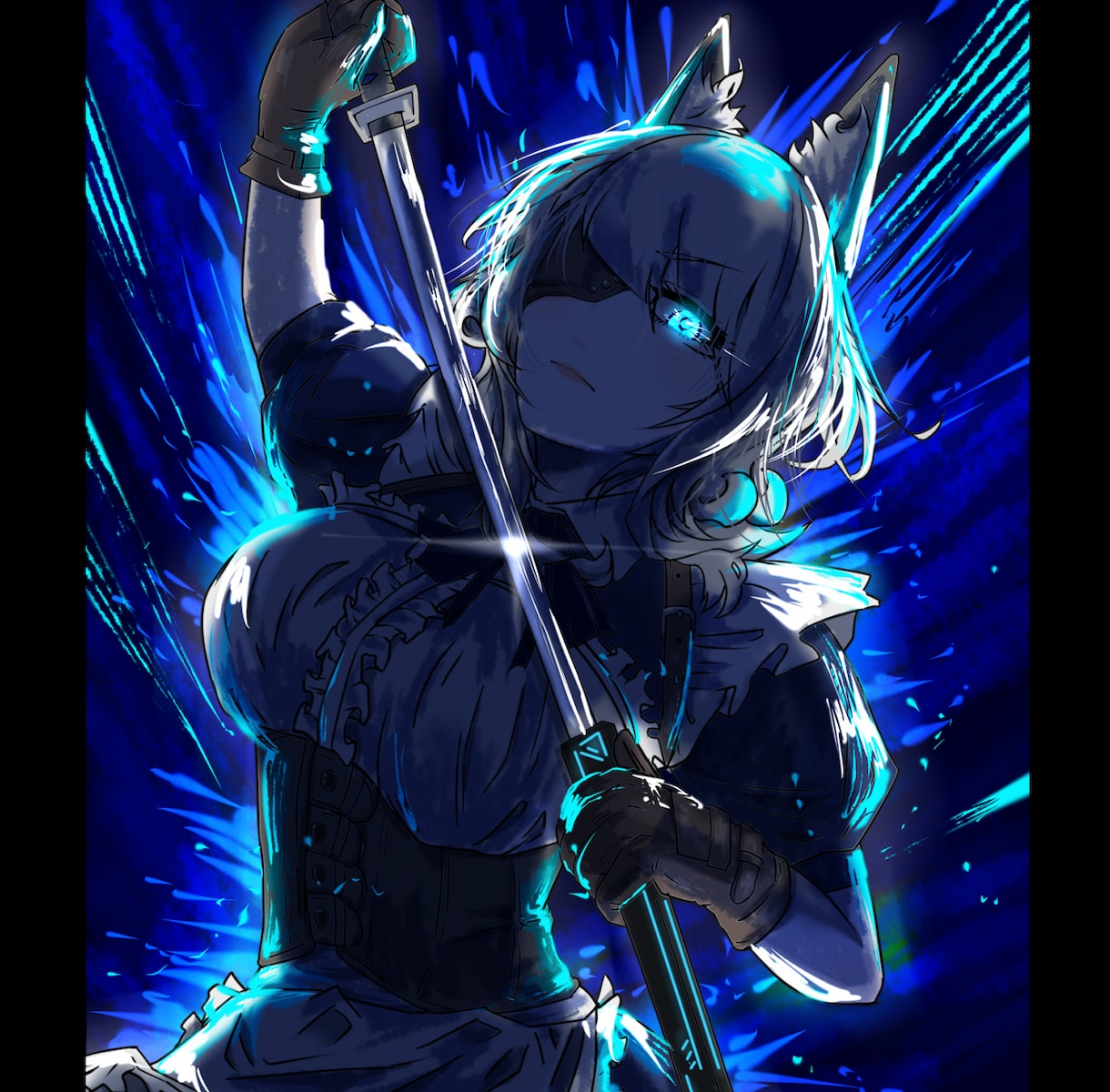 ダークでクールなイラストを作成します 生成AI不使用！人物画や一枚絵を求めている方向け イメージ4