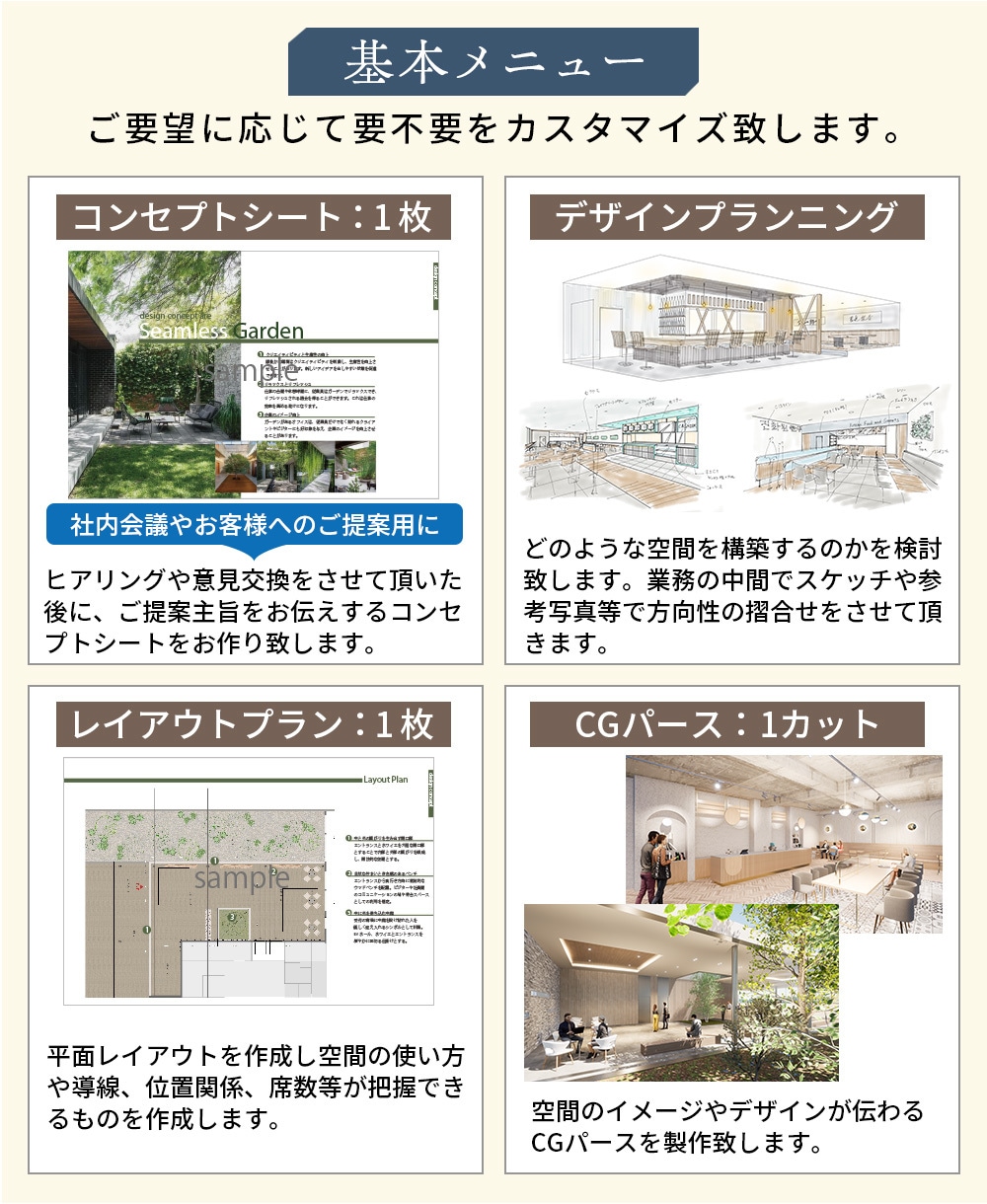 店舗、オフィス等の空間デザイン提案を致します 人が集まる空間を作り続けている現役デザイナーが一式提案します イメージ2
