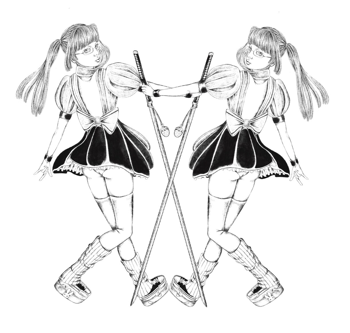 ダークで幻想的な人物絵を描きます 不穏で美しい、異形の世界を一枚に イメージ3