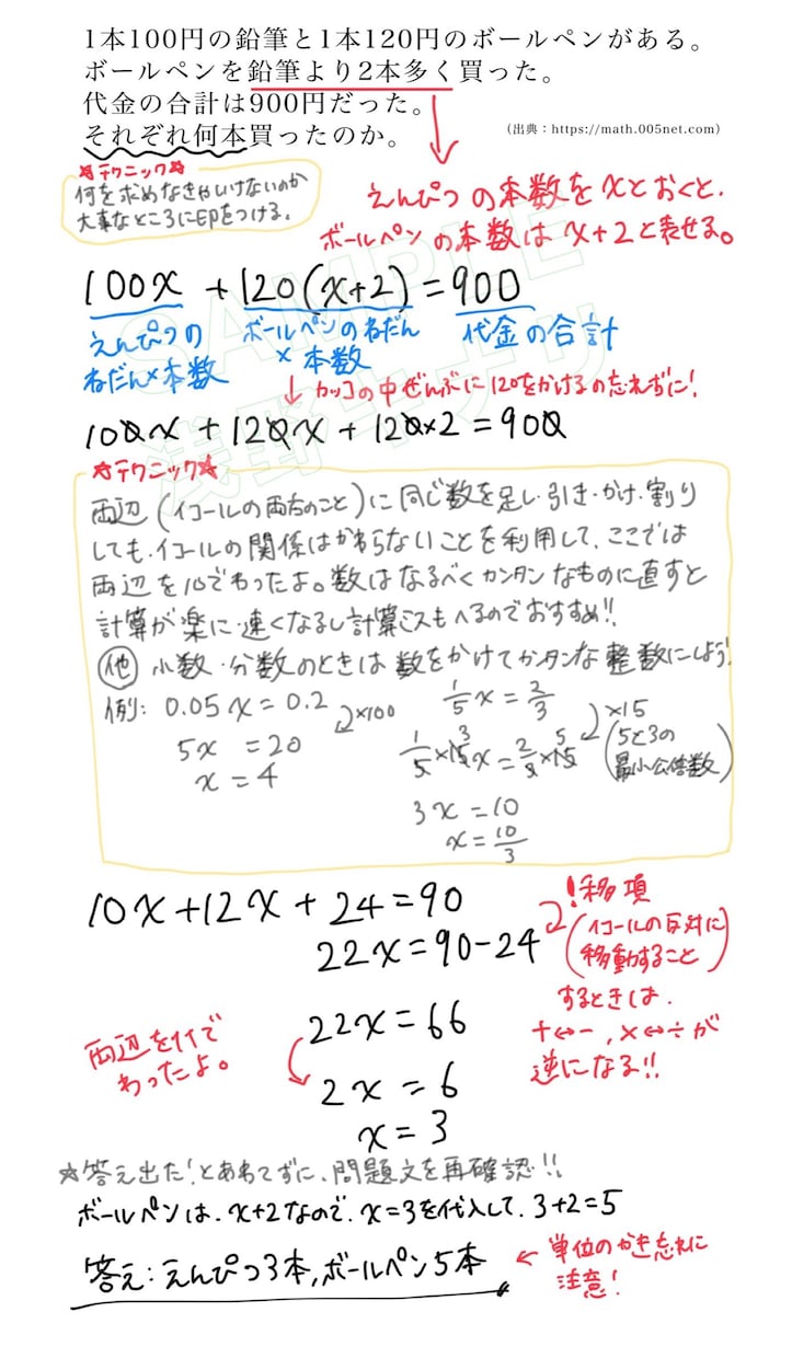 塾講師が中学数学（教科書レベルまで）解説します 数学が苦手な生徒さんに好評◎幅広く使えるテクニックも紹介♪ イメージ1
