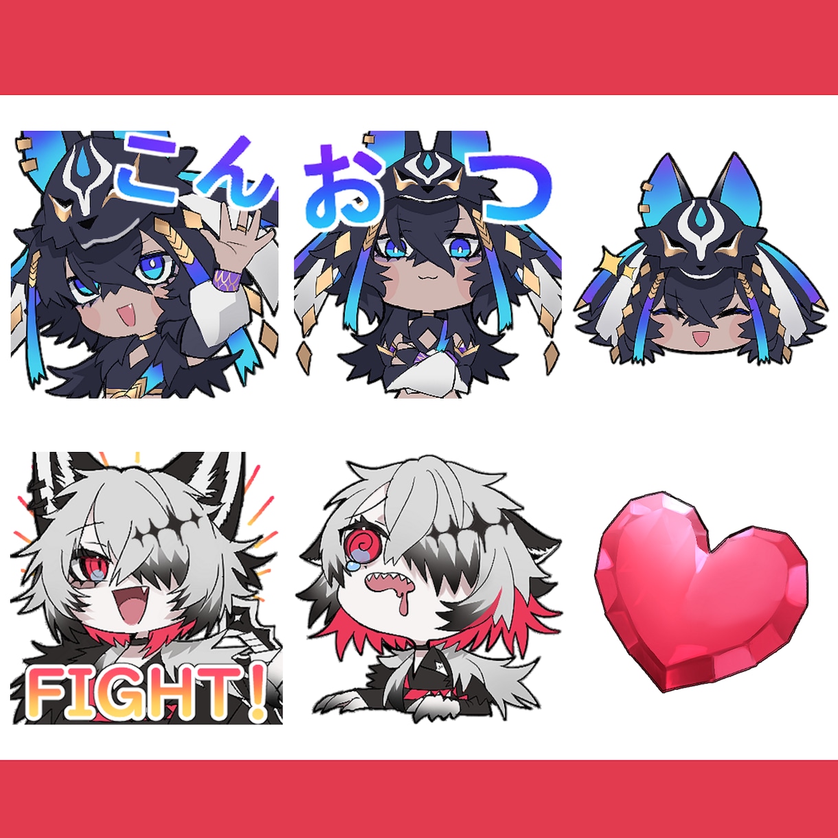 Vtuberモデル･イラスト一括制作いたします 男性中性獣耳キャラはお任せを！ここだけの価格と綺麗なお顔✨️ イメージ6