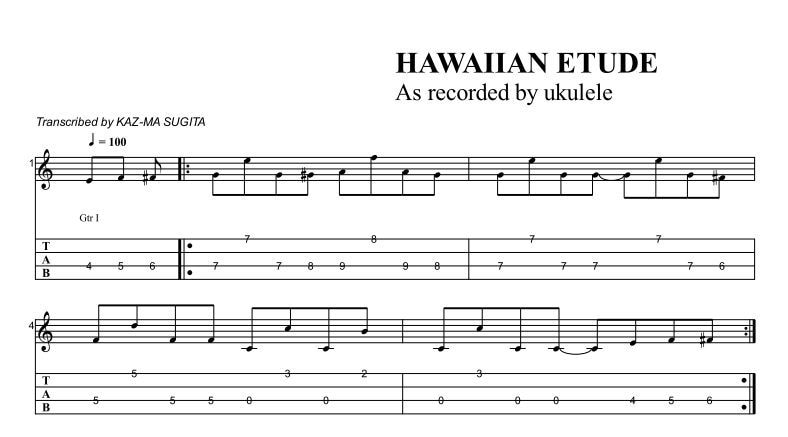 ウクレレの譜面＆タブ譜を作成。どんな曲も対応します ハワイアン・ステージ経験豊富なウクレレ奏者が自ら採譜します！ イメージ6