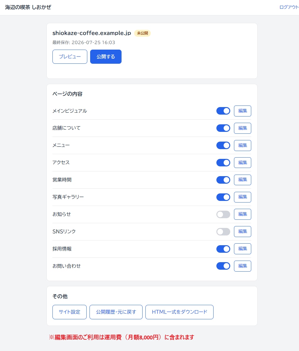求人ページ付きのホームページ制作します 実績340件｜求人ページ標準装備、更新はご自身でできます イメージ8