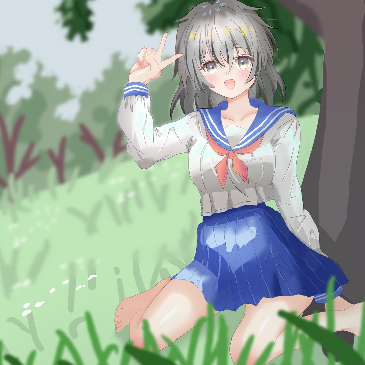 VTuber様向けサムネイルイラスト描きます 女の子キャラを描きます。バストアップから全身まで イメージ3