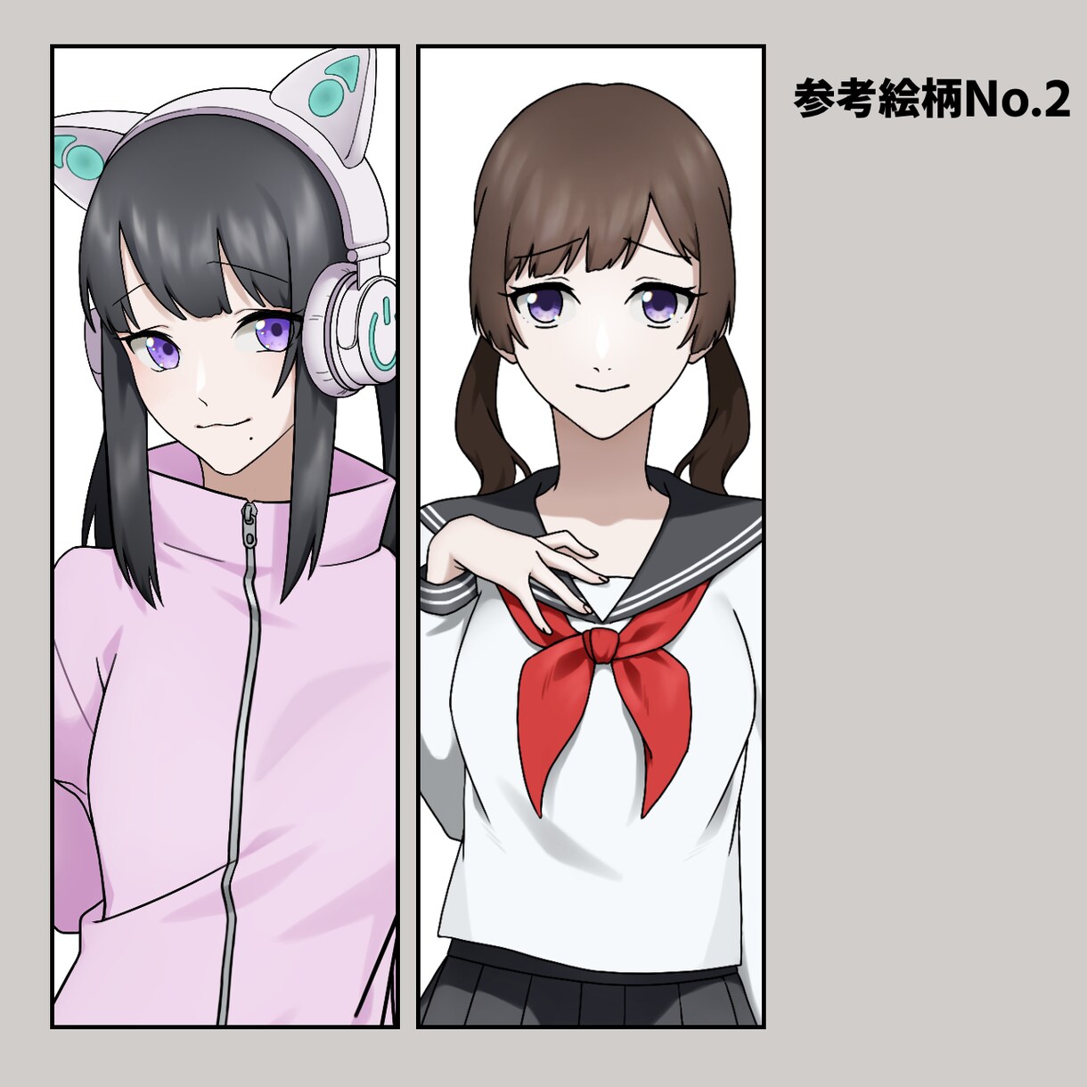立ち絵を描きます オリジナルキャラクターの全身立ち絵を作成致します イメージ3