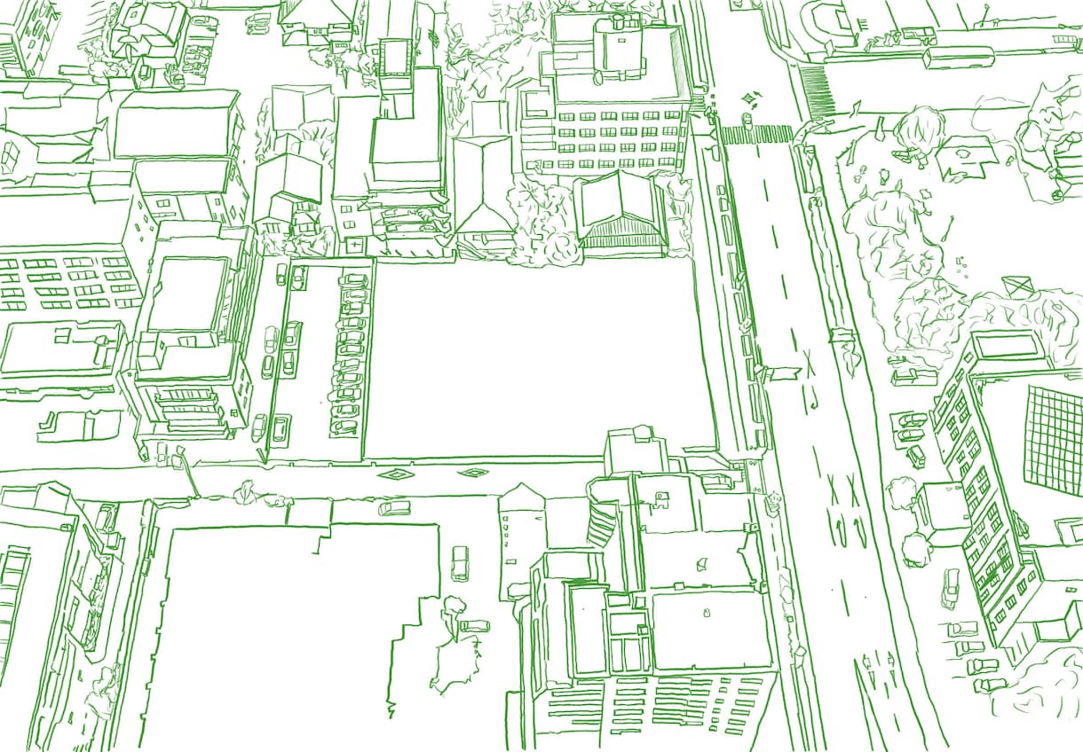 まちの絵、図面を線画にします あなたの街の絵、図面を手書きトレースします イメージ1