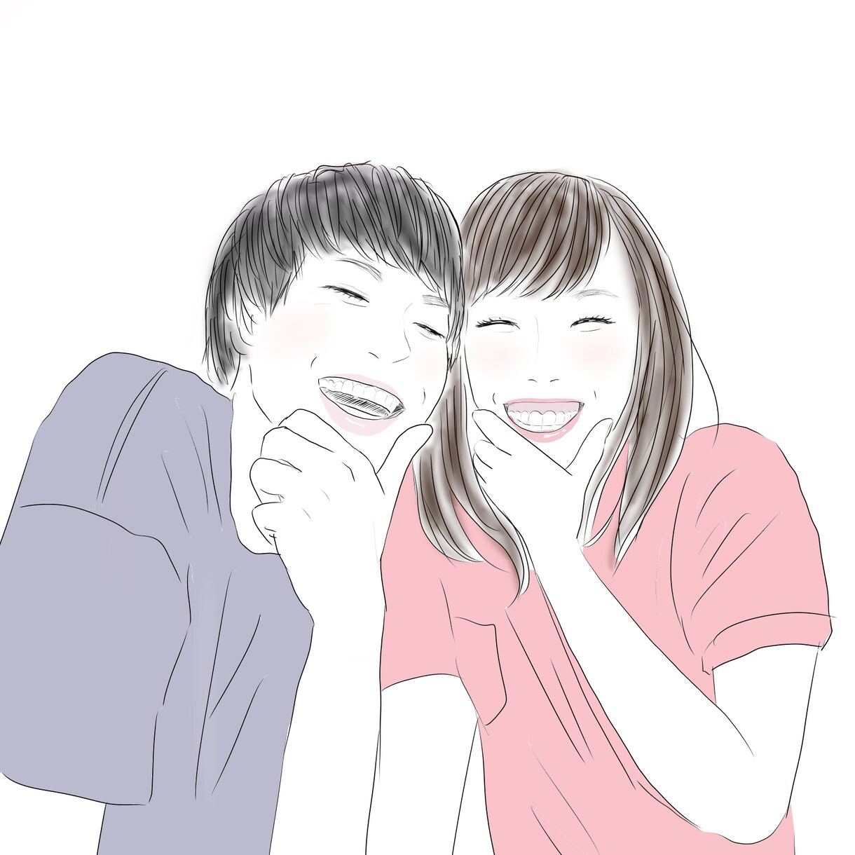 立体髪色あり/おしゃれで綺麗な絵を描きます アイコンにぴったりなオシャレな絵を描きます！家族、友達恋人に イメージ7