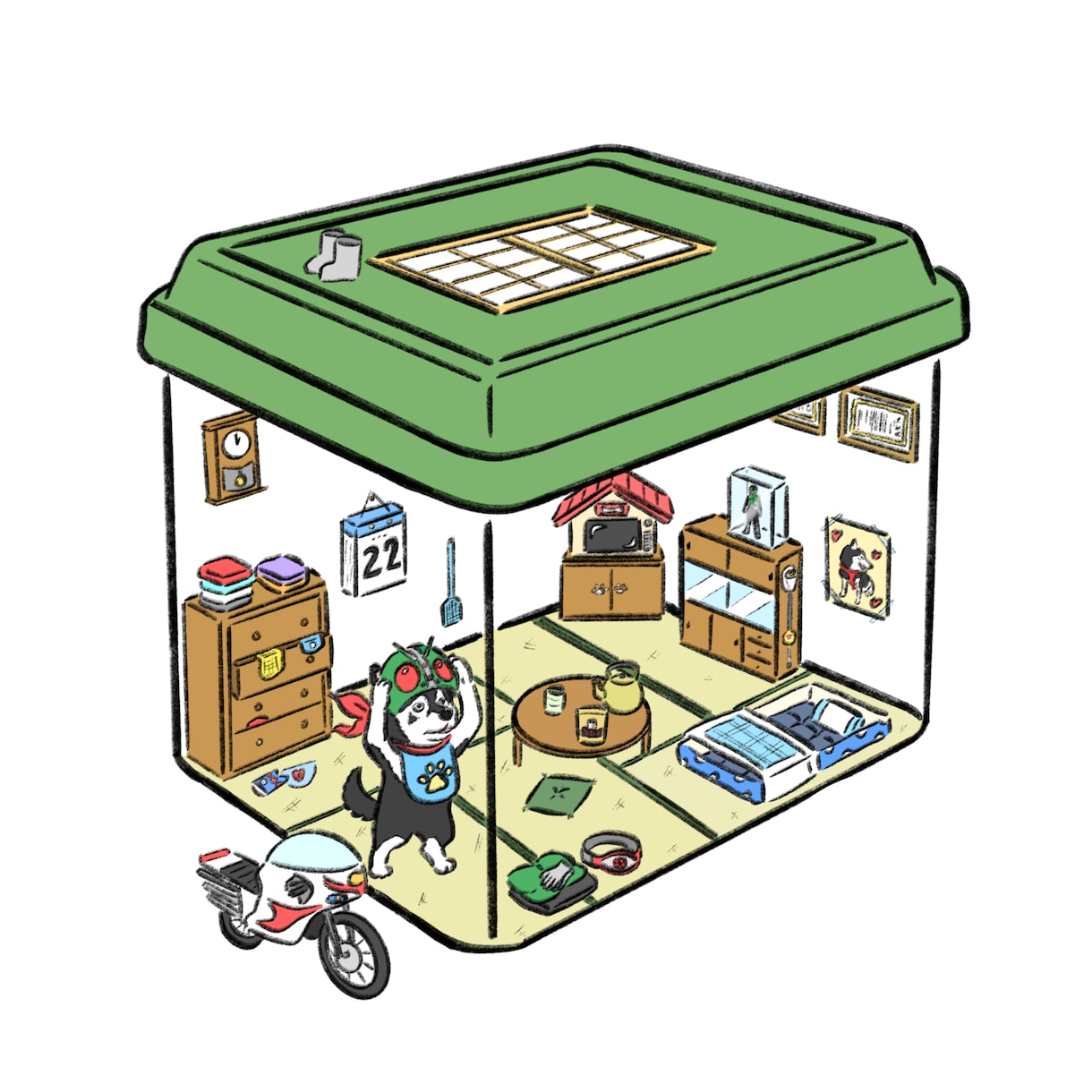 虫かごで暮らすペット描きます 【笑えて、愛おしい虫かごの中の小さな世界】 イメージ1