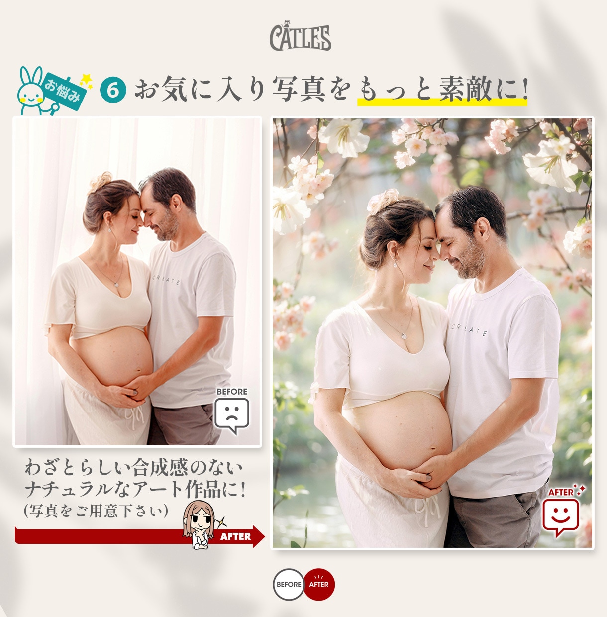 単純なレタッチではなく存在しない人や背景を描きます 最新AIを使い、体験したことのない新次元の画像加工をお届け！ イメージ6