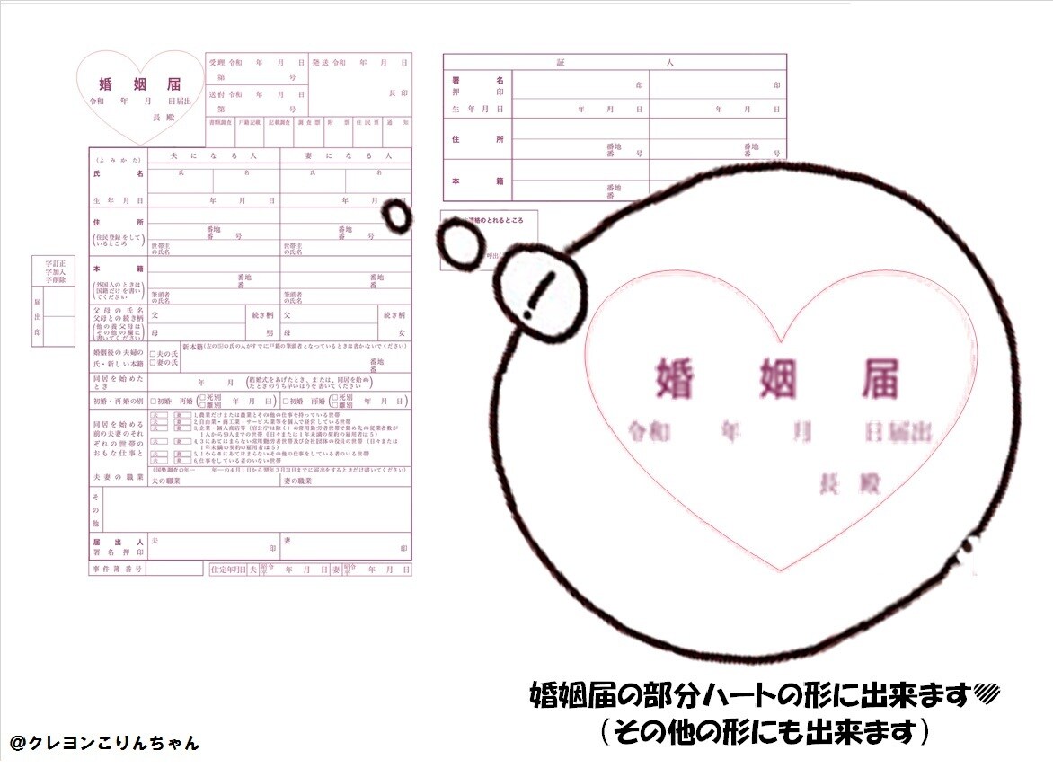 オリジナル婚姻届＋記念日婚姻届作ります 世界に一つしかないオーダーメイドの婚姻届を作りませんか？ イメージ2