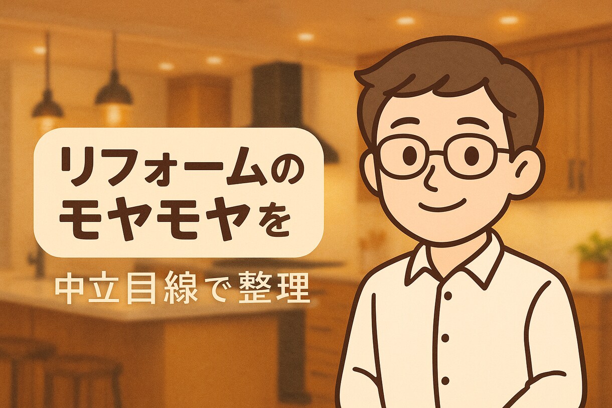 リフォーム・リノベ費用が適正価格か診断します 「コンサル」よりも柔らかく、専門家感と親しみを両立。 イメージ1