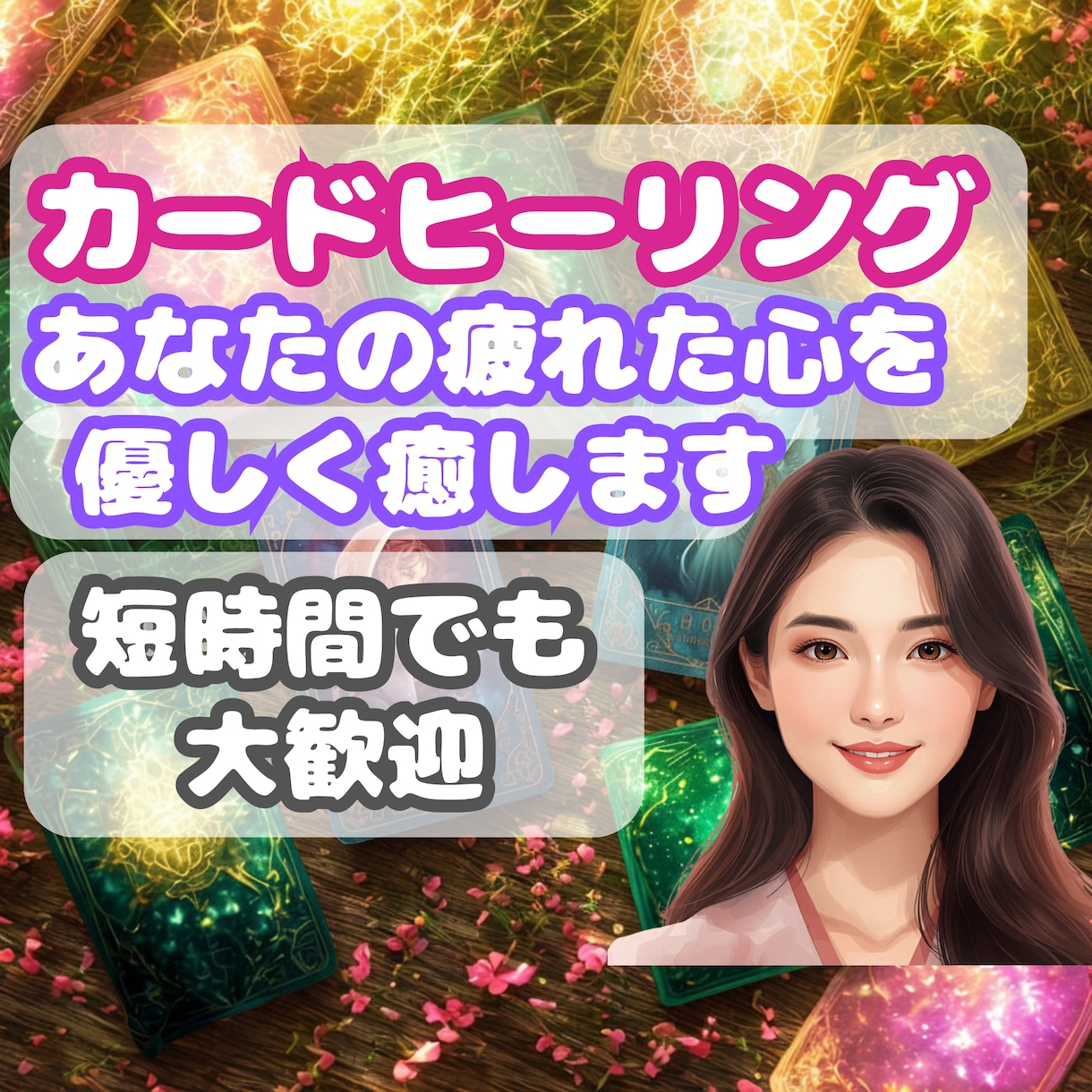 オラクルカードで心にメッセージを届けます 疲れた心にやさしい気づきをオラクルカードで届けます イメージ1