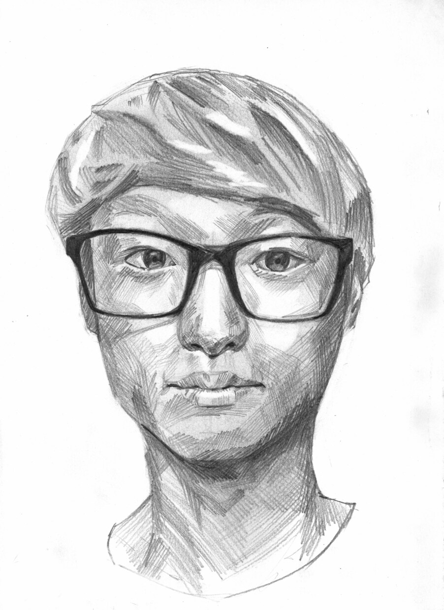 写実的な似顔絵スケッチ描きます 素朴で落ち着いた抽象画をおとどけ イメージ3