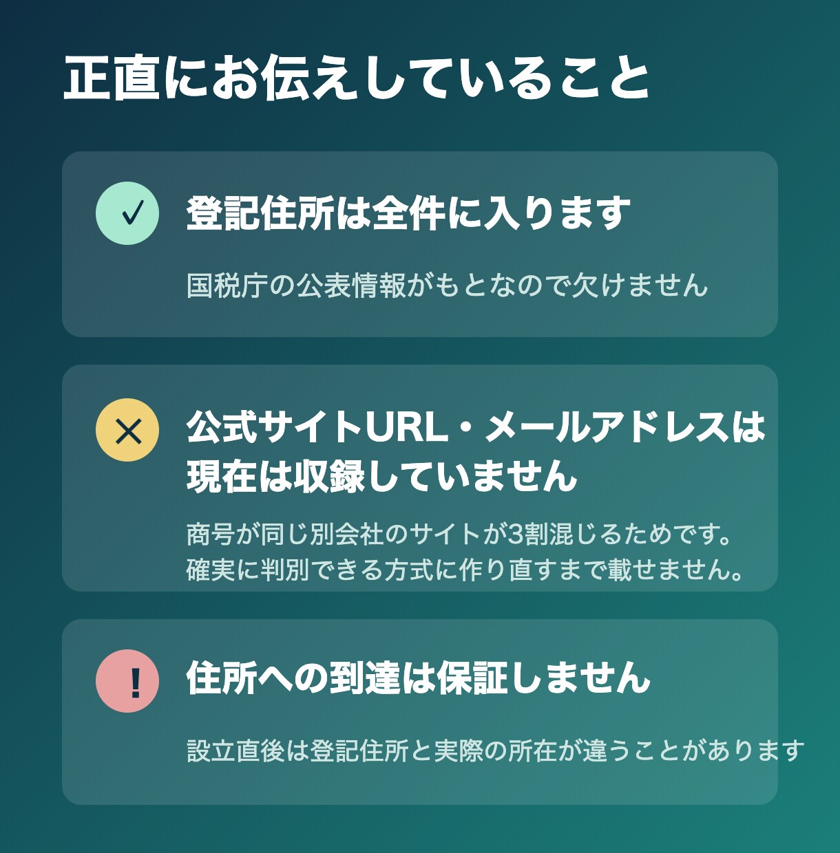 東京都の新設法人リスト300社をお届けします 東京都に限定した直近30日の新設法人300社・登記住所つき イメージ3