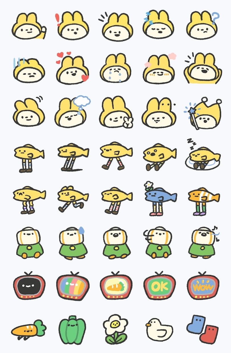 商用OK！グッズ向けゆるかわキャラクター制作します 覚えてもらえる！使いやすいミニキャラ製作！ イメージ5
