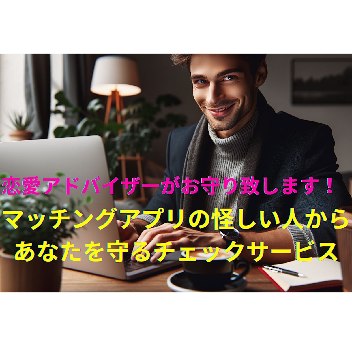 恋愛アドバイザーがお守り致します マッチングアプリの怪しい人からあなたを守るチェックサービス！ イメージ1