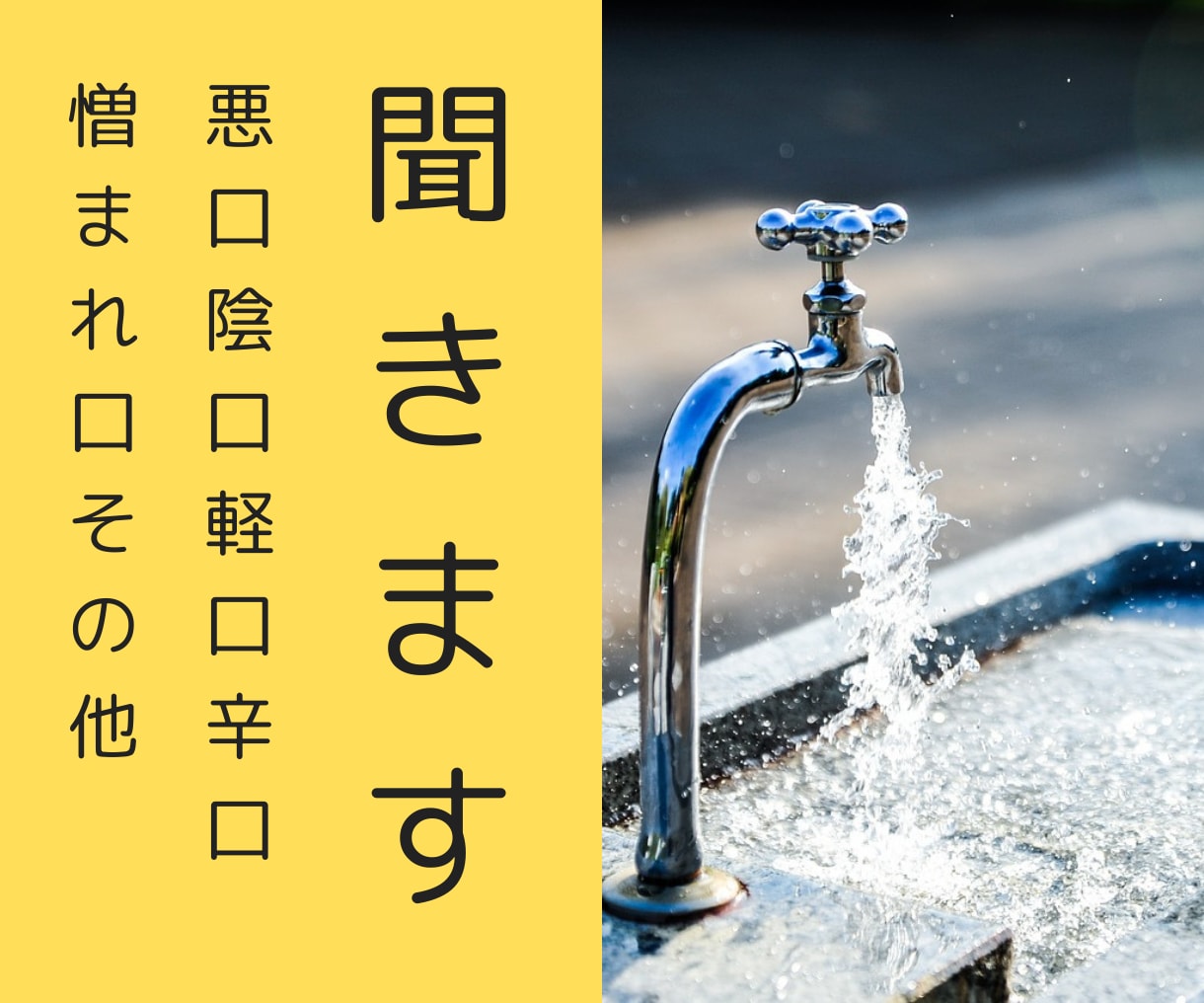 悪口・陰口・軽口・辛口・憎まれ口すべて受け止めます 夜7時から11時まで働くあなたの明日の元気を支えます! | ココナラ