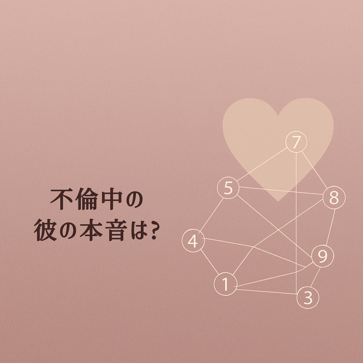 数秘術で既婚男性の本音を読み解きます 曖昧な彼の本音を数秘術で読み解きます イメージ1