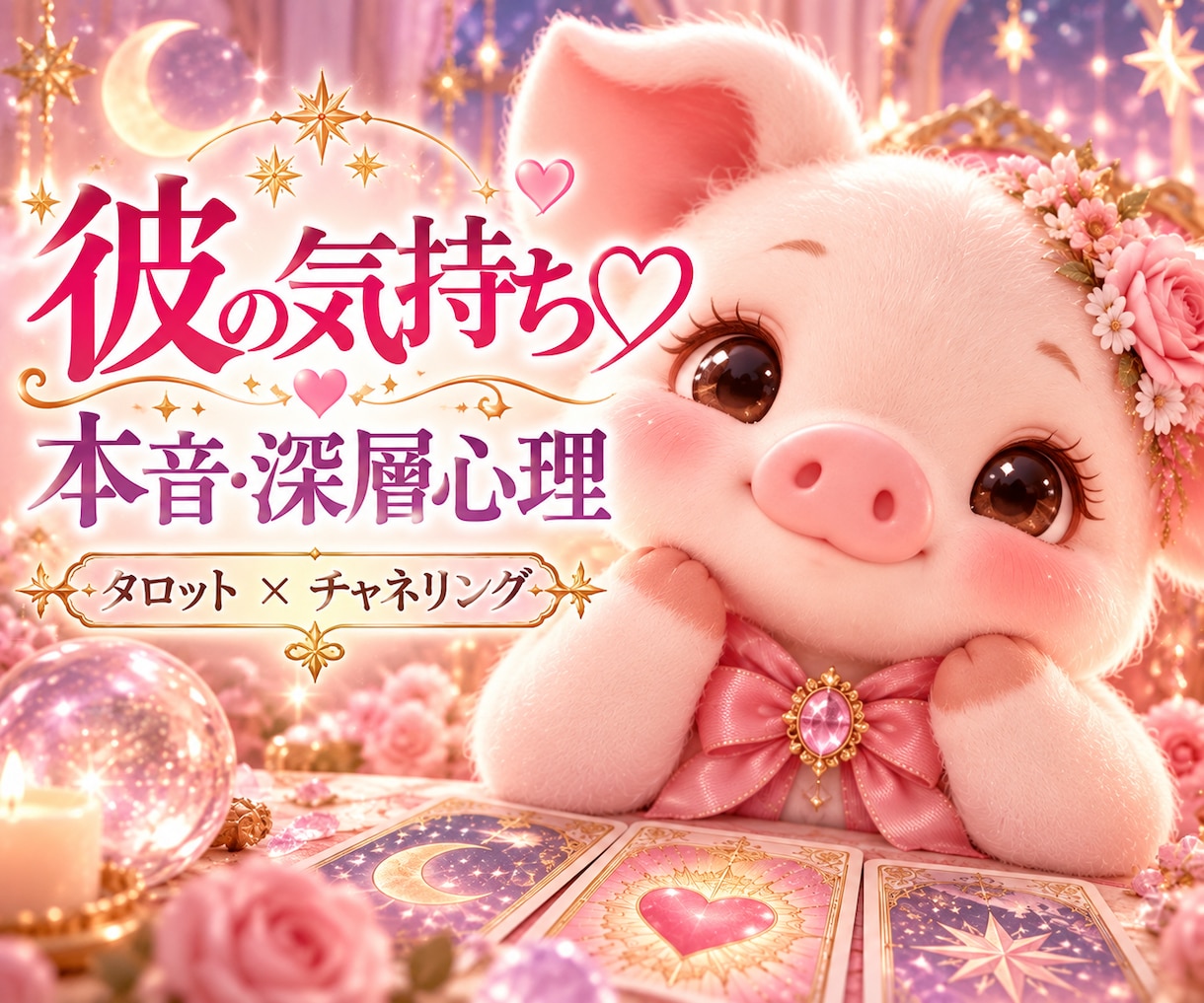 彼の気持ち♡恋バナしながら占います 恋愛／片思い／復縁／結婚／浮気…彼の本音・二人の未来を鑑定 イメージ1