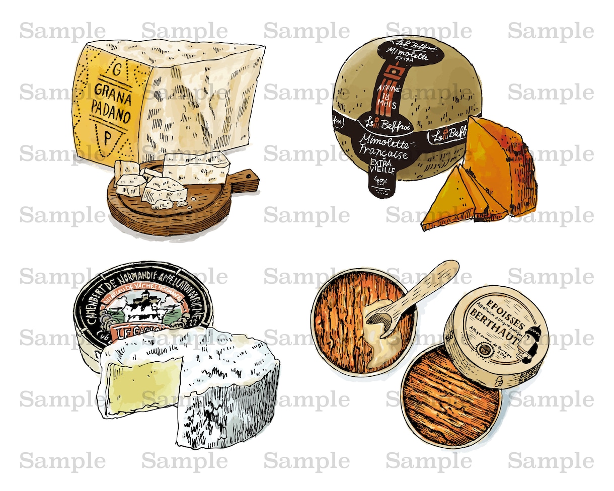 手描き感を大事にした食べ物イラスト描きます 商用利用◎メニュー、チラシ、挿絵に使える手描き感あるイラスト イメージ1
