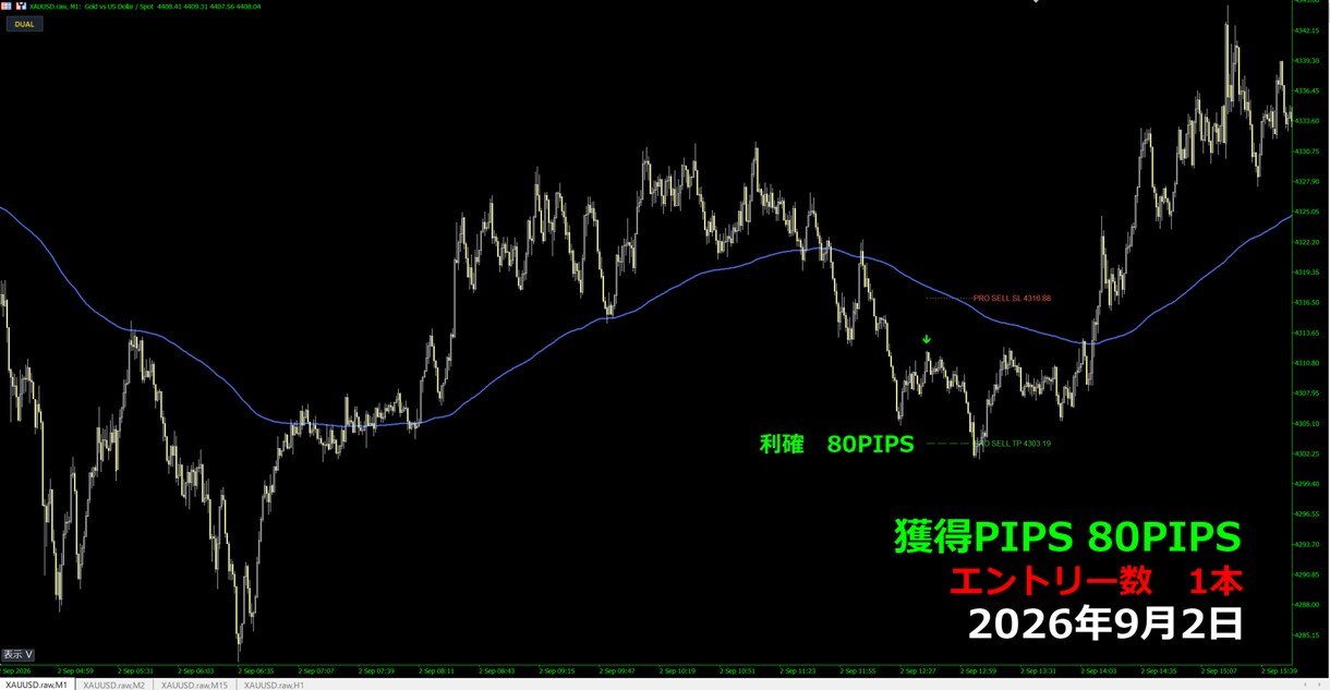 FX　GOLD特化型サインインジケーターとなります GOLD専用｜M1〜M30対応  GLL_Arrow イメージ5