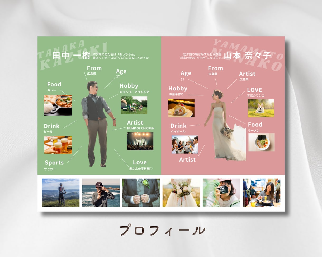 映画ポスター風◎プロフィールブック作れます ゲストの記憶に残る◎ふたりだけの映画風デザイン イメージ4