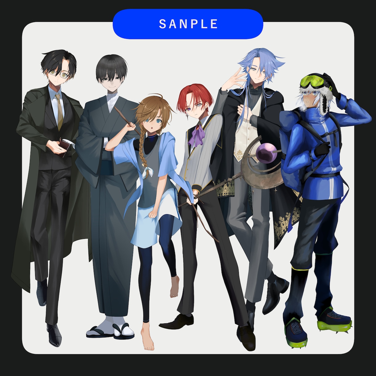 表情差分2種付きの線画が綺麗な立ち絵を制作します 【9月限定料金】男性から女性、獣人まで対応可能です！ イメージ4
