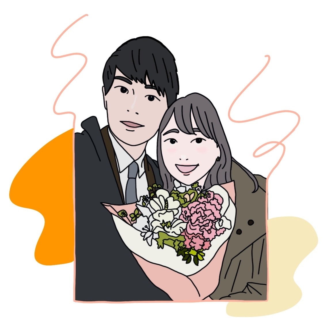 リーズナブル★写真から似顔絵描きます 心が明るくなるハッピーテイスト♡ イメージ6