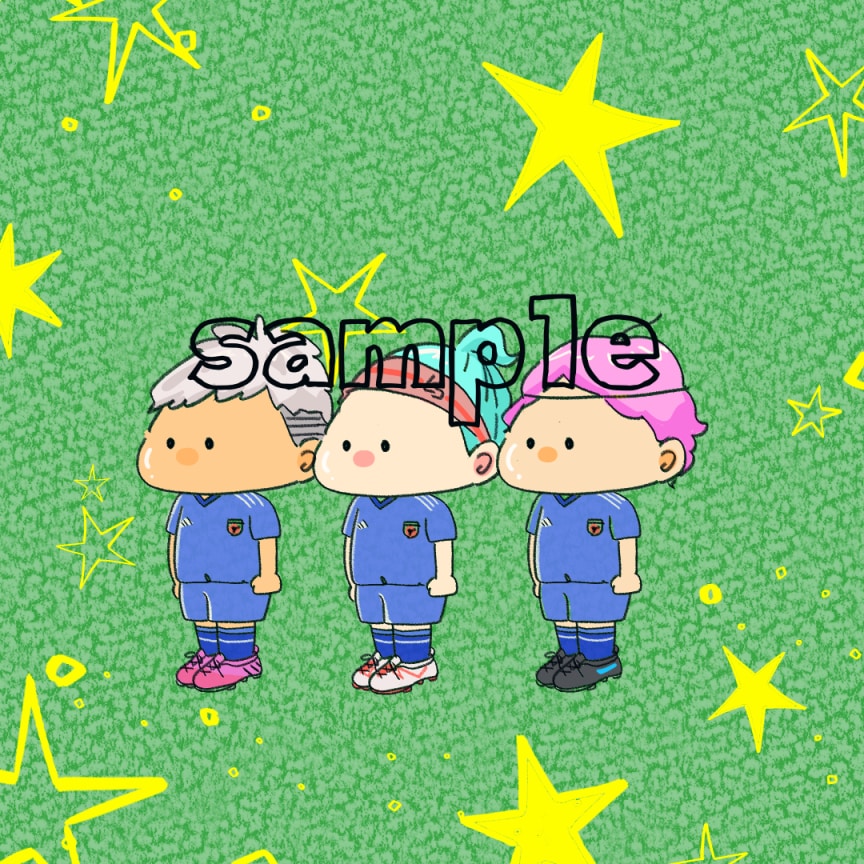 おそろいのユニフォームでちびっこ描きます 一緒のユニフォームやコスチュームで整列! イメージ2