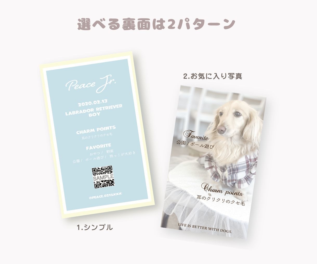 ポップでかわいい、うちの推し子名刺を作成します “推し活感覚”で楽しめるポップなうちの子名刺｜特典あり♪ イメージ2