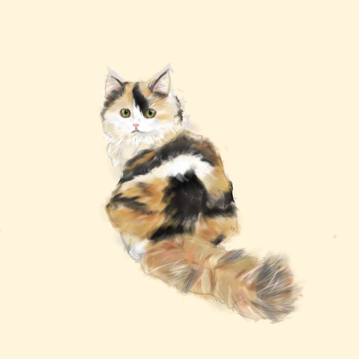 ご自宅で一緒に住んでるネコのイラストを制作します ご自宅ネコちゃんイラスト（お試し版：肩より上・顔アップ） イメージ4