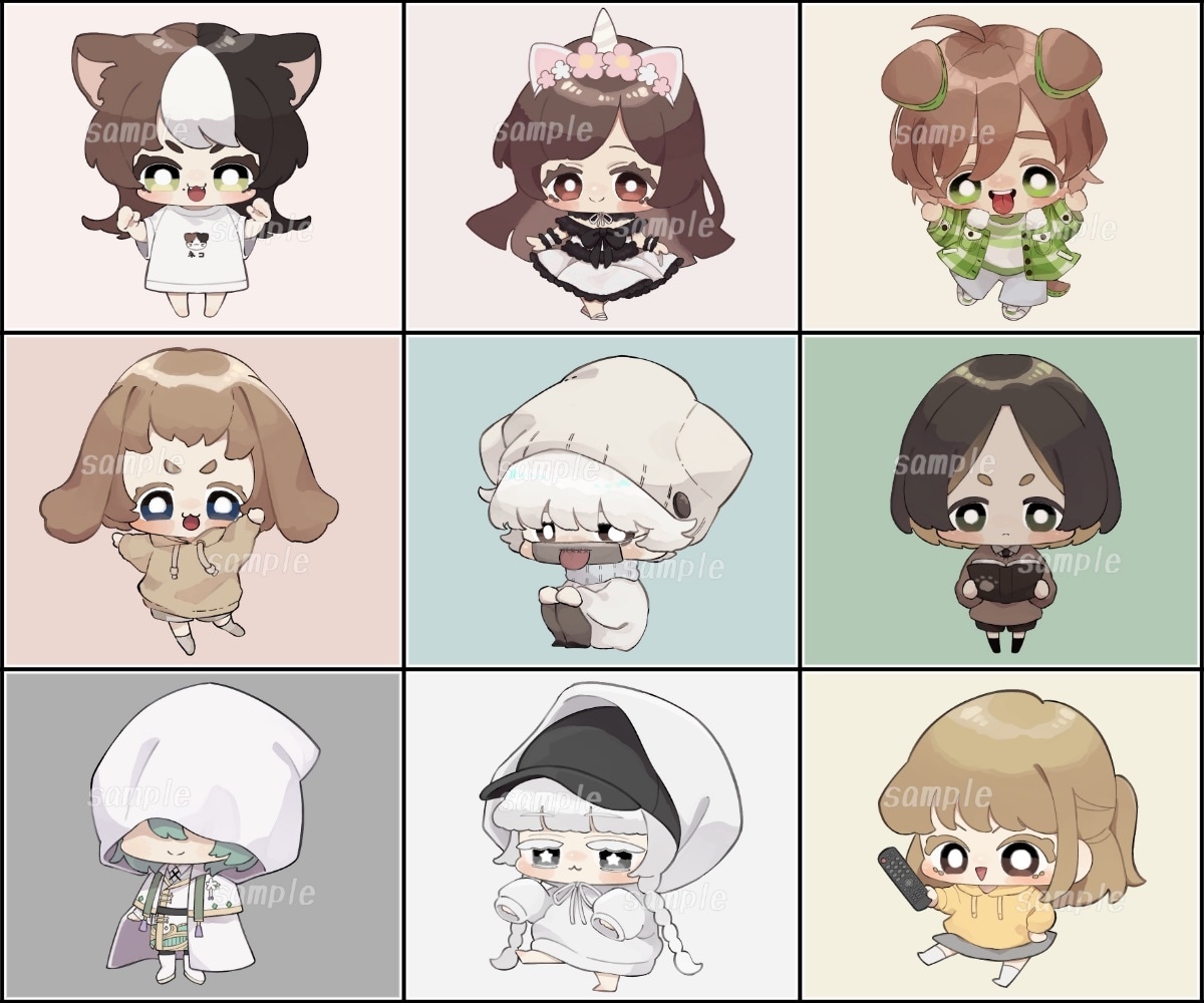 とても可愛いちびキャラ描きます ✩シンプルで可愛いデフォルメアイコン描きます✩ イメージ5