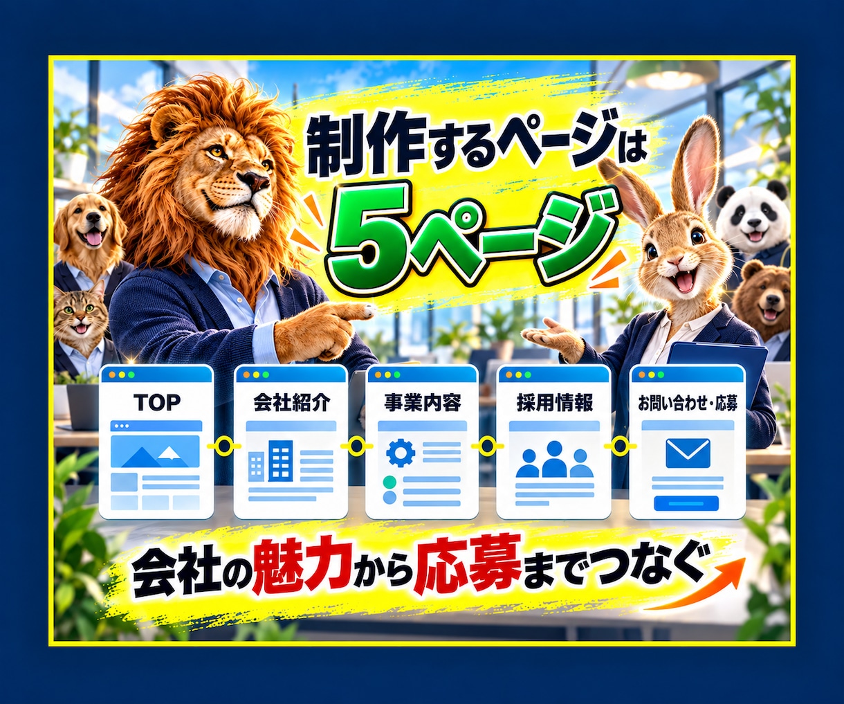 採用に強いホームページと求人原稿を制作します 採用HP＋求人原稿で「ここで働きたい」を伝えます イメージ5