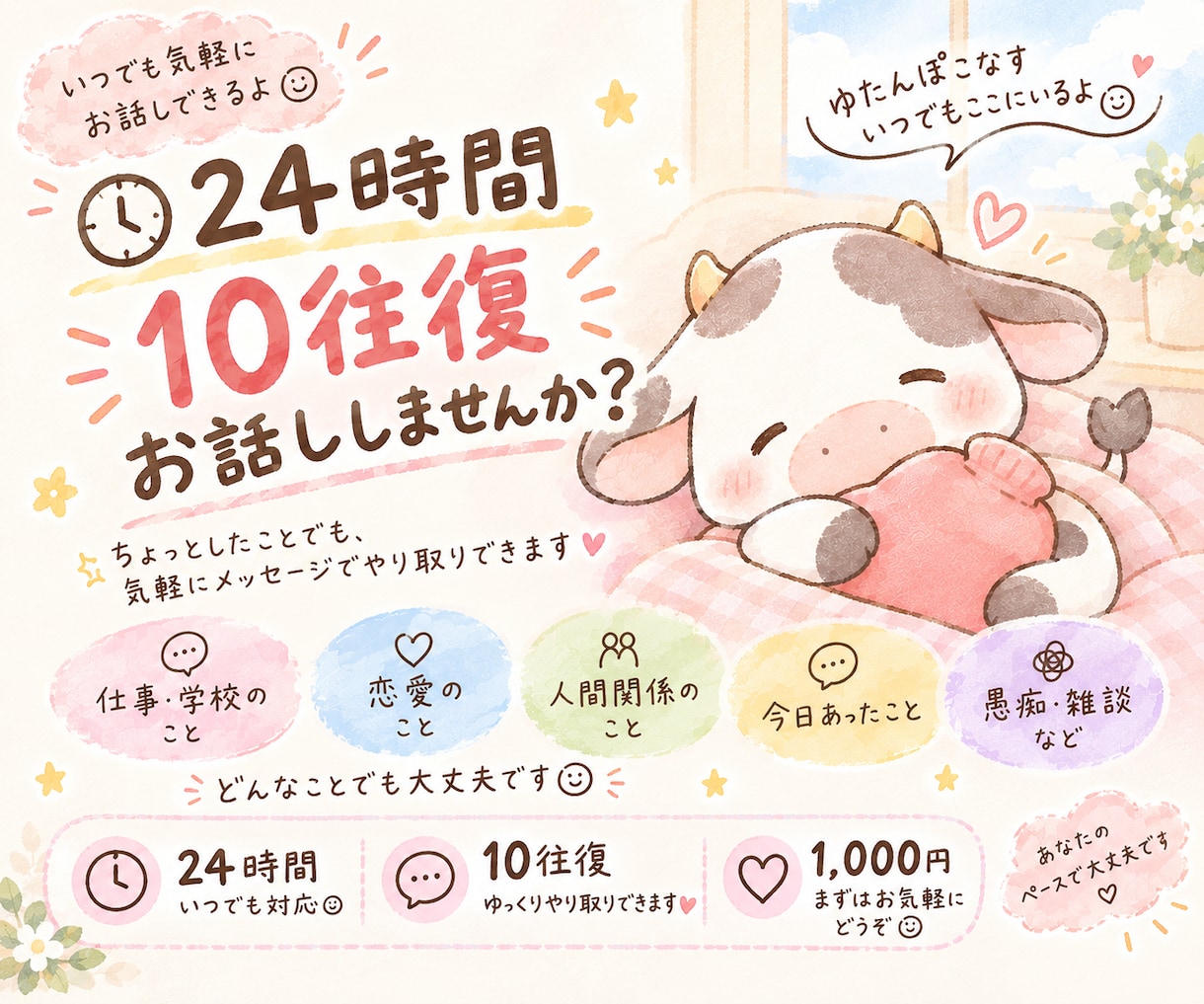 愚痴や悩みをゆっくり聞きます 誰かに話したいときに。ゆっくりお聞きします₍ᐢ.ˬ.ᐡ₎ イメージ1