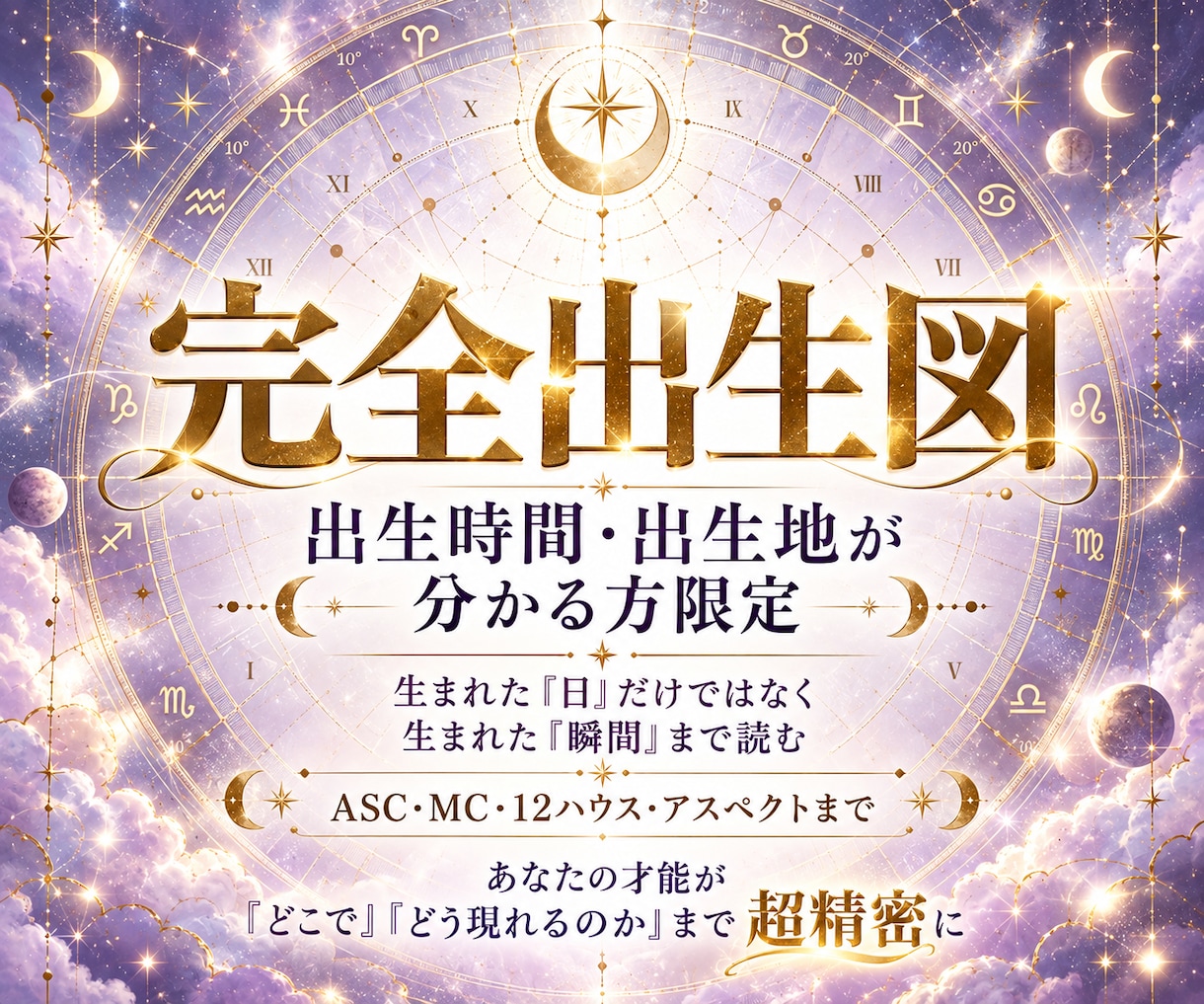 あなたの才能100個をホロスコープで見つけます 自分では気づけない強み・資質を星から100個言語化します イメージ5