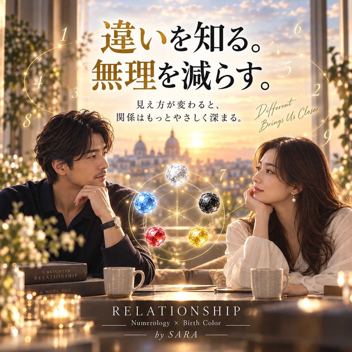 生年月日から二人の相性・違いを数秘で読み解きます 相性だけでは見えない、二人の違いと関わり方まで イメージ4