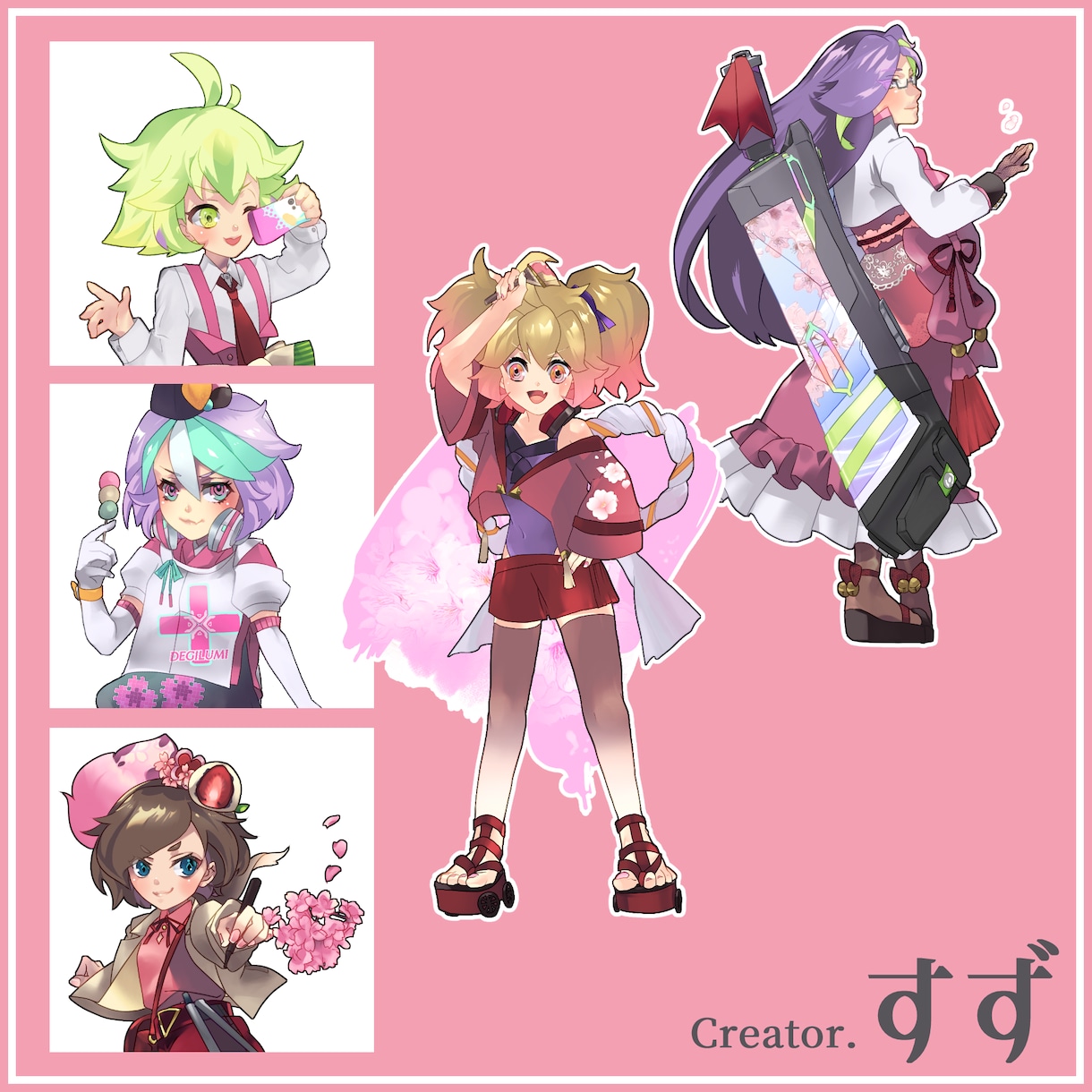 サムネイル用イラスト描きます 配信・動画を彩る一枚をお届け！ イメージ3