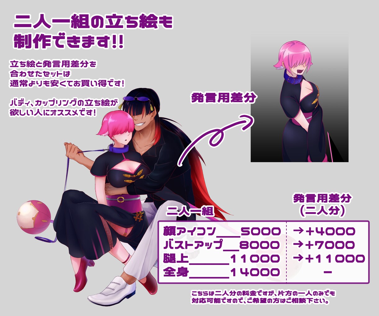 TRPG特化！立ち絵描きます 生き生きとした立ち絵をお好みの絵柄で描きます！ イメージ6