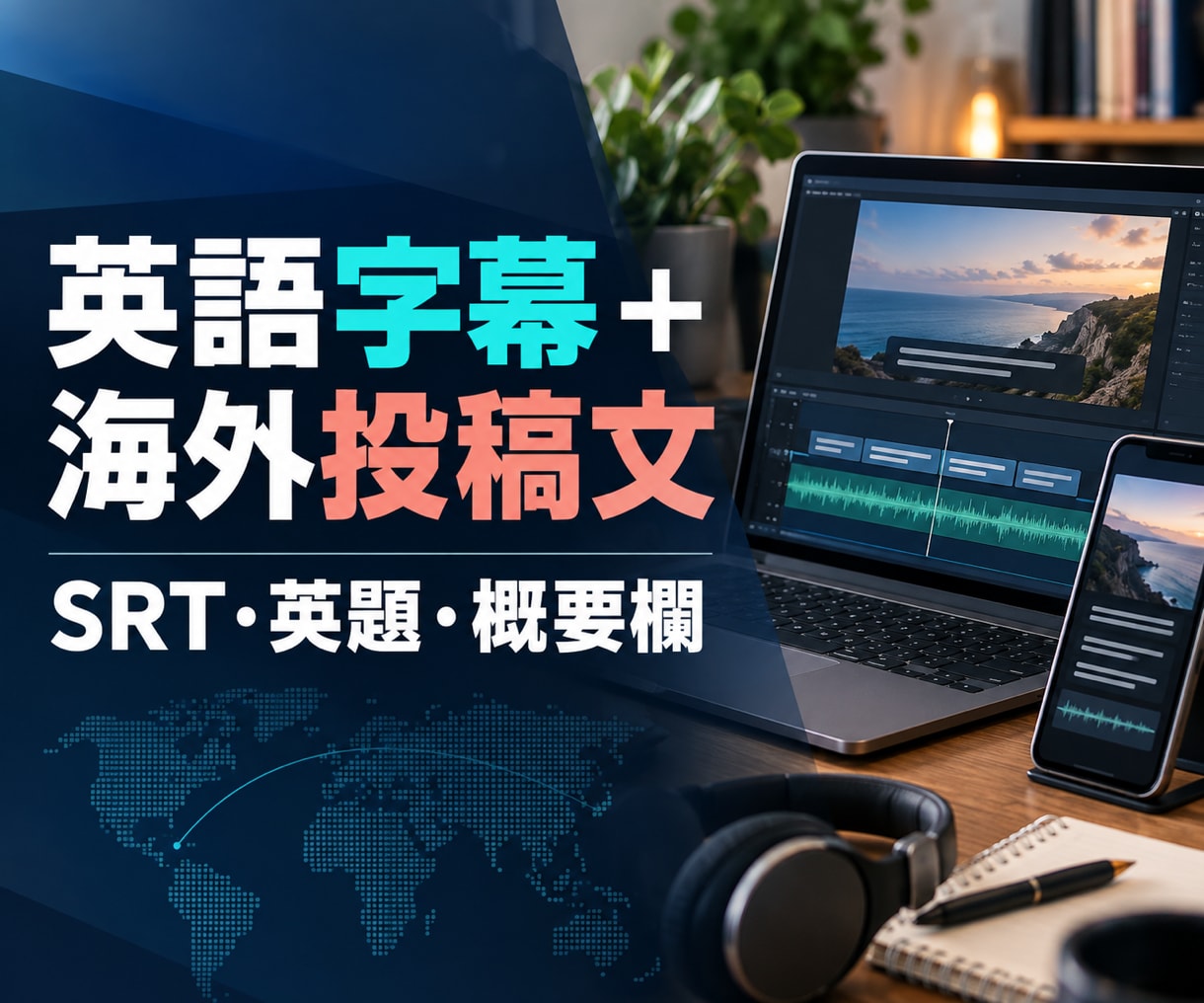 短尺動画の英語字幕と海外向け投稿文を作成します 60秒まで｜字幕データ＋海外向け投稿文を英語で納品 イメージ1