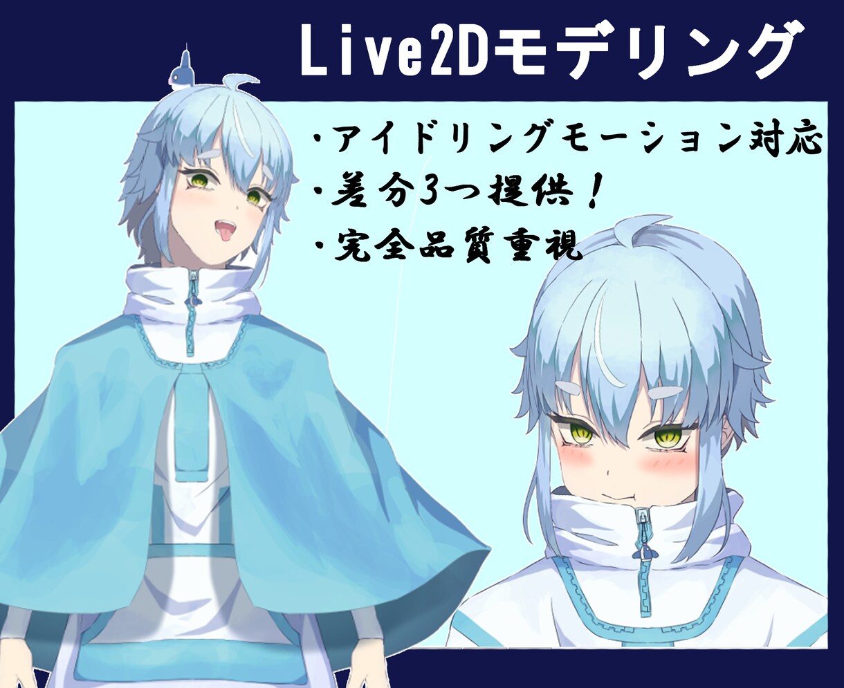 多機能！Live2Dモデリングします 差分ほぼ対応可能！丁寧に品質重視で進行します！ イメージ1