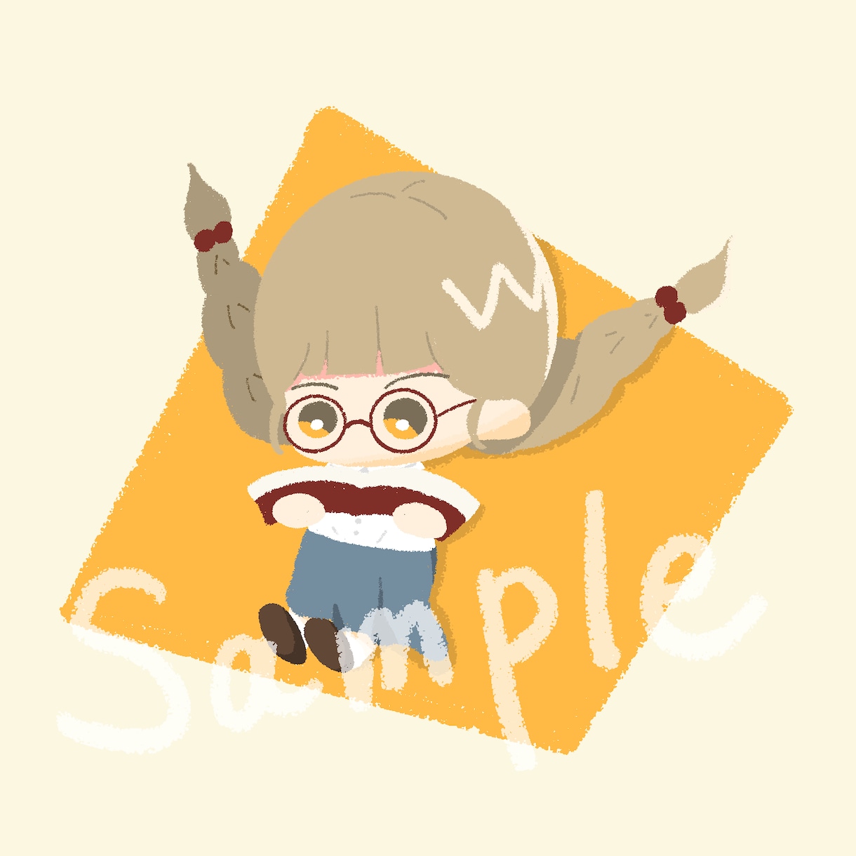 お口に入れたくなるようなかわいいアイコン作成します 主線なしイラストでSNSアイコンを作成します イメージ5