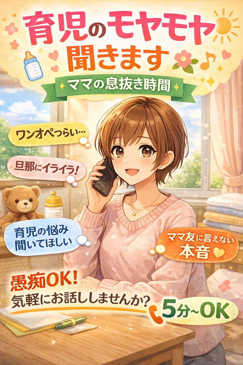 育児のモヤモヤ聞きます 誰にも言えないイライラここで吐いて下さい…！ イメージ1