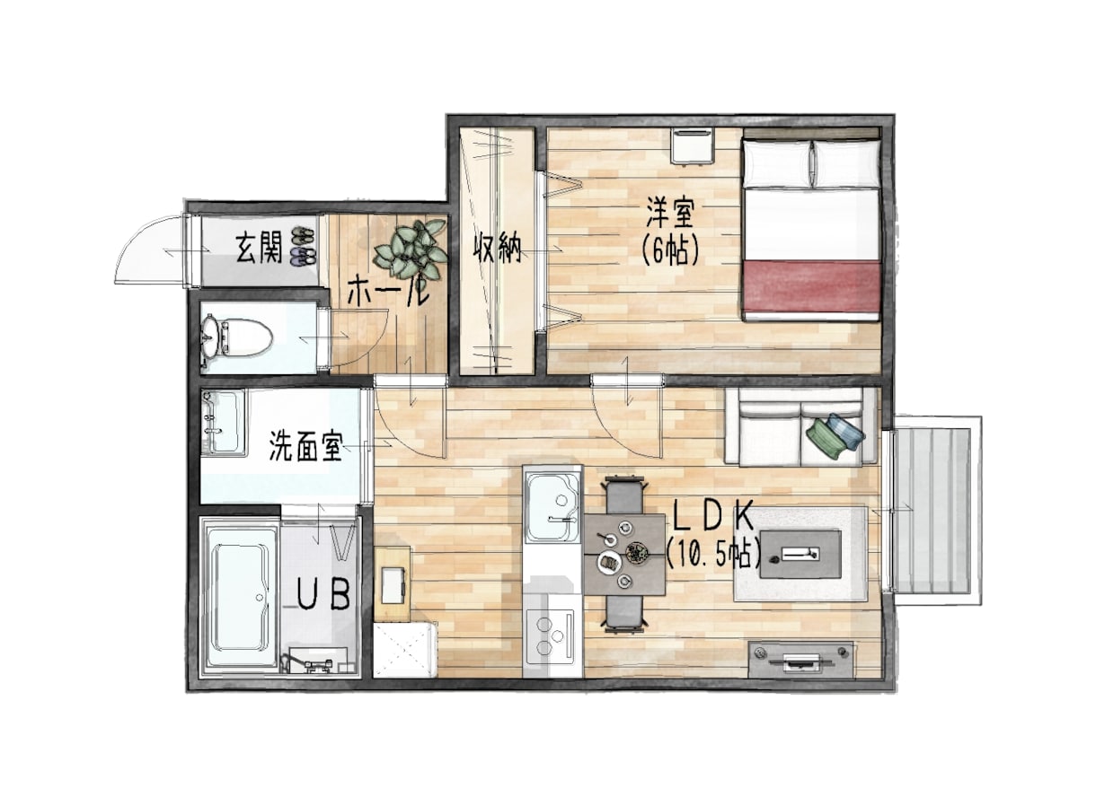 不動産広告掲載用アパート間取り図データ作成します 建築CADで作成。きれいに仕上がります。 イメージ3