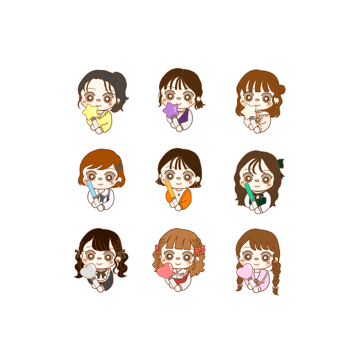 SNS用似顔絵イラストアイコンお描きします 自分だけの可愛い似顔絵イラストをアイコンにしませんか？ イメージ3
