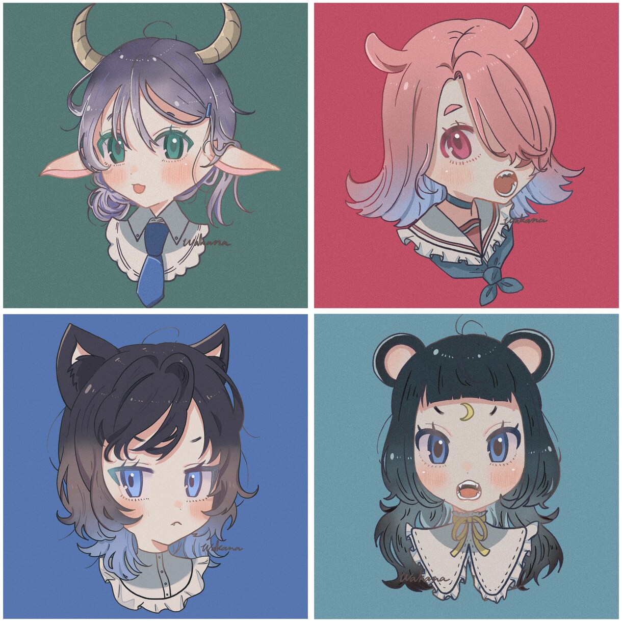 可愛いアイコン描きます やわらかほっぺたが特徴な女の子イラストをあなたに！！ イメージ1